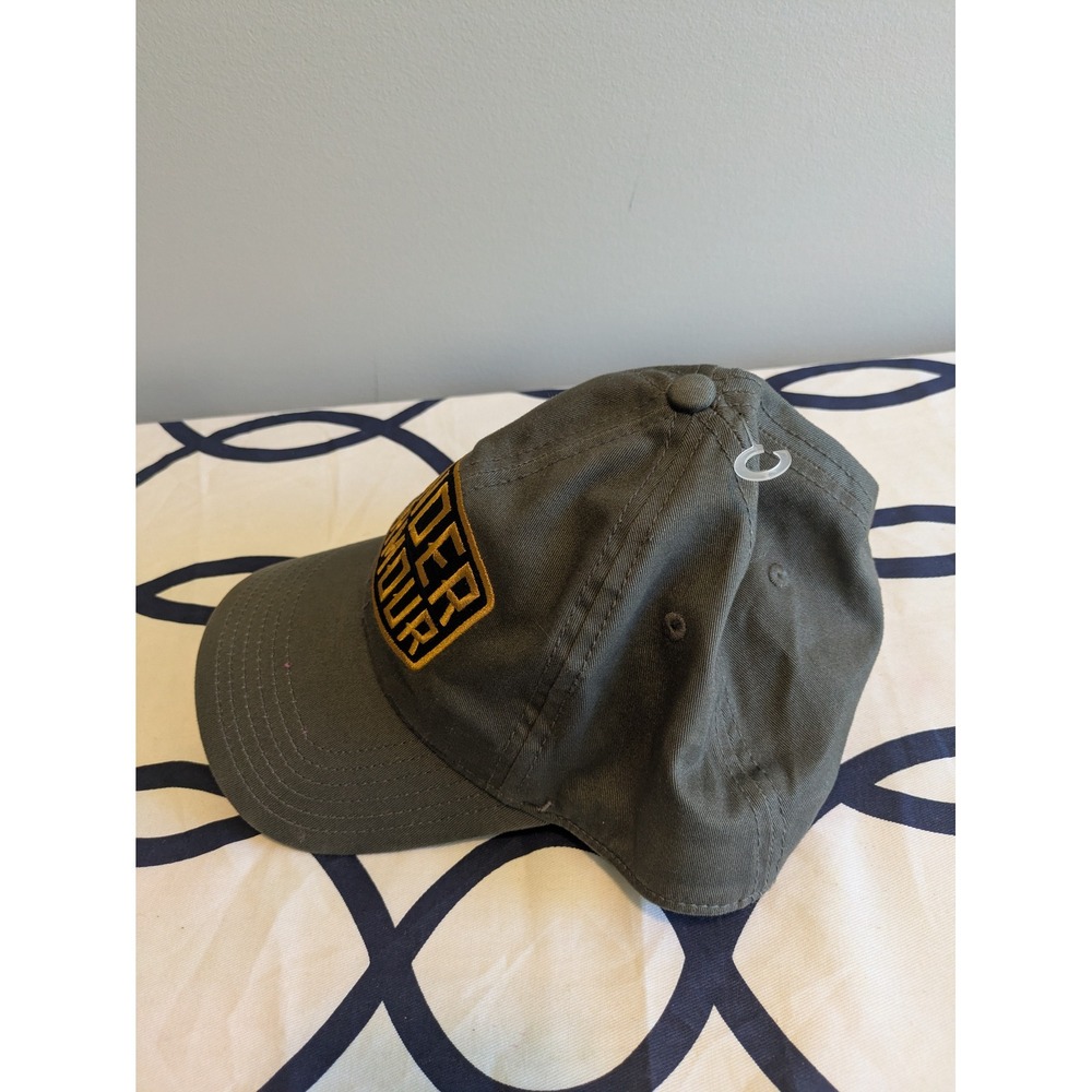 Under Armour Mens Olive Green Gold Logo Stretch Fit Baseball Cap Hat LG/XL
